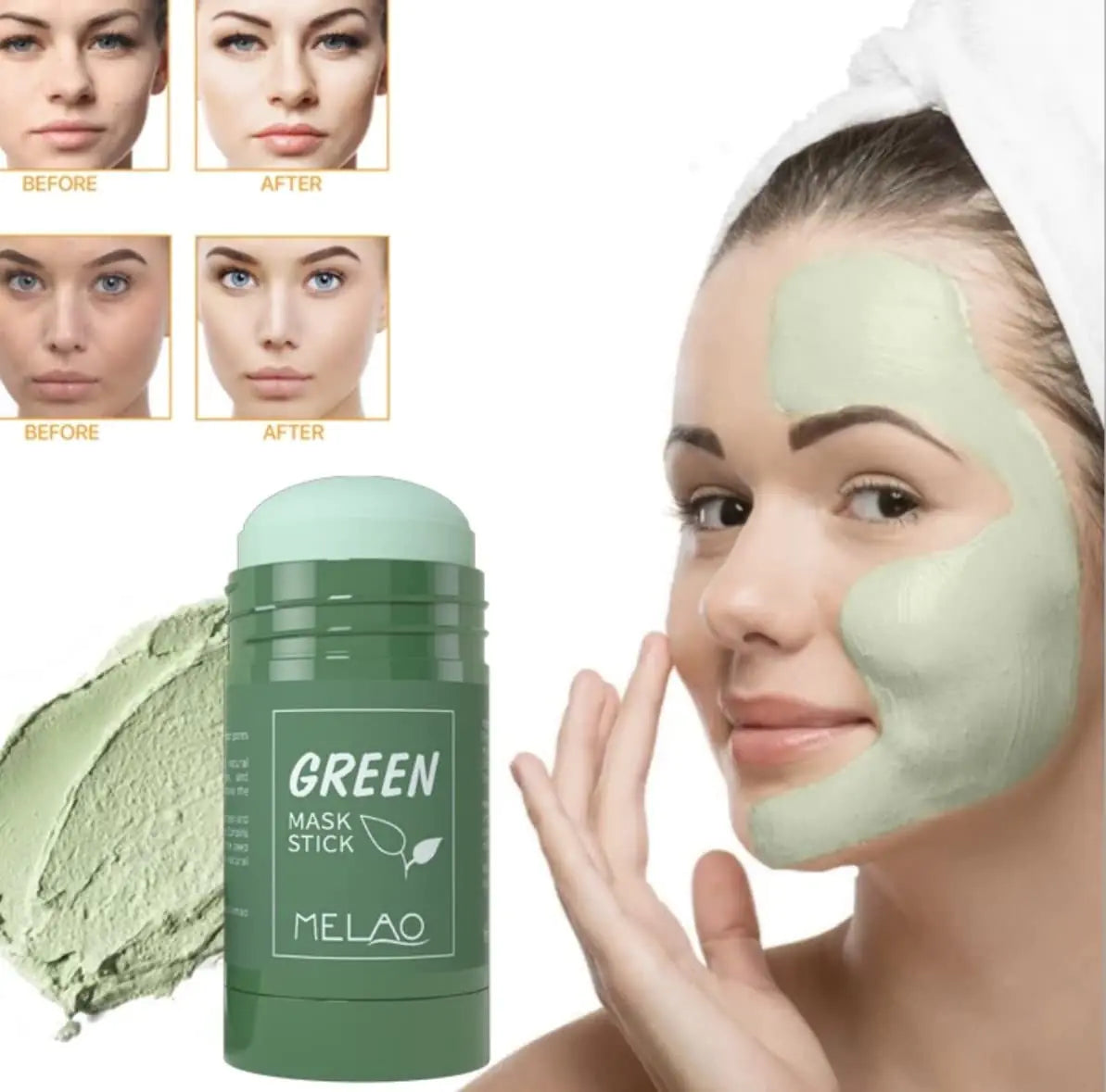 Green Tea Mask for Face (1.35oz) Luxury Clay Detox for Scrub Skin Care Exfoliator alternative for Clay Mud Facial Masks and Blends. Hydrating Pore Cleansing Beauty Exfoliating Products for Acn