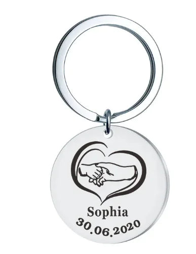 Newborn Baby Anniversary Keychain