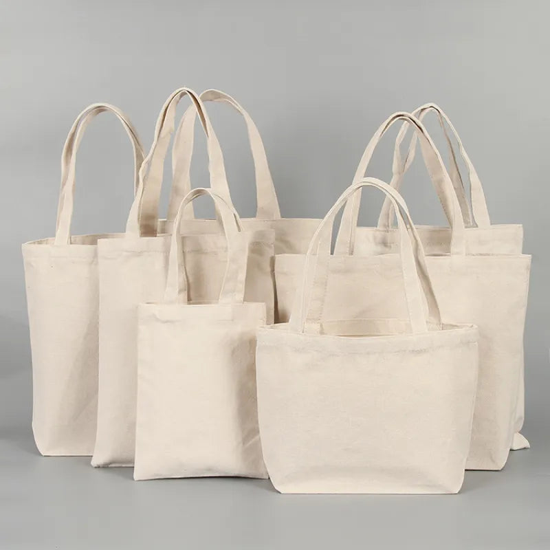 Cotton Blank Tote Canvas Bag Folding Shopping Bag