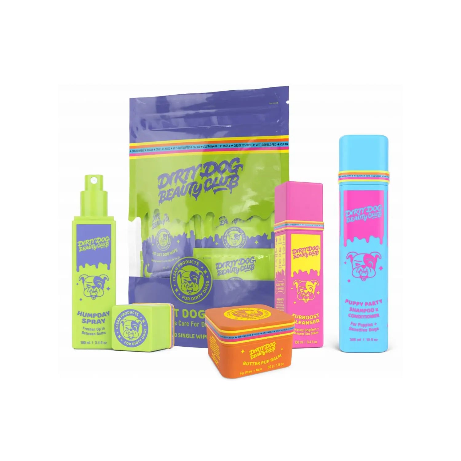 Dirty Dog Beauty Club Puppy Party Shampoo Top Dog Bundle: Best in Show Products from DDBC - Vegan Non Toxic Vet Formulated Made in The USA