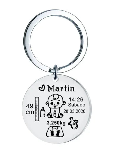 Newborn Baby Anniversary Keychain